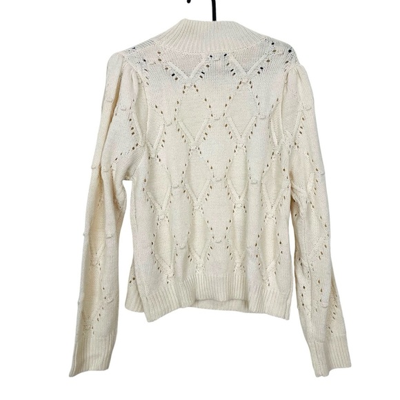 Sweet Republic Cream Floral Sweater with Floral Accents Size Large - Picture 8 of 9